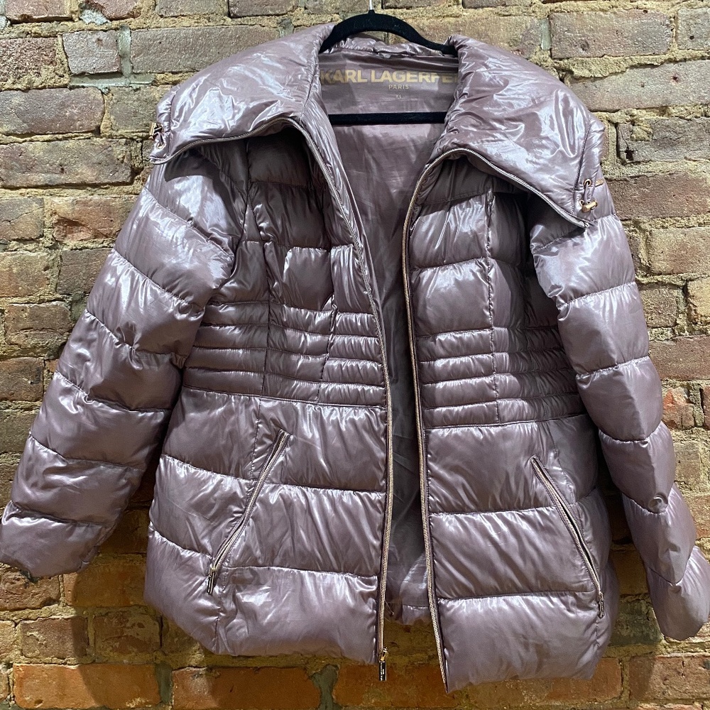 Karl Lagerfield Shiny & Warm Winter Coat